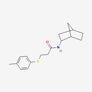 N-(2-bicyclo[2.2.1]heptanyl)-3-(4-methylphenyl)sulfanylpropanamide