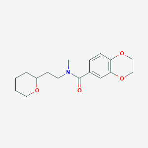 N-methyl-N-[2-(tetrahydro-2H-pyran-2-yl)ethyl]-2,3-dihydro-1,4-benzodioxine-6-carboxamide