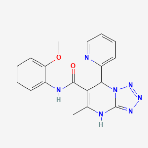 molecular formula C18H17N7O2 B4092113 N-(2-methoxyphenyl)-5-methyl-7-(2-pyridinyl)-4,7-dihydrotetrazolo[1,5-a]pyrimidine-6-carboxamide 