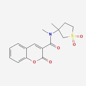 N-methyl-N-(3-methyl-1,1-dioxidotetrahydro-3-thienyl)-2-oxo-2H-chromene-3-carboxamide