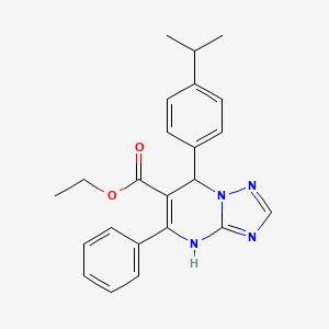 molecular formula C23H24N4O2 B4092149 ethyl 7-(4-isopropylphenyl)-5-phenyl-4,7-dihydro[1,2,4]triazolo[1,5-a]pyrimidine-6-carboxylate 