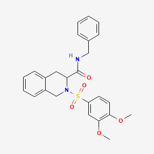 N-BENZYL-2-(3,4-DIMETHOXYBENZENESULFONYL)-1,2,3,4-TETRAHYDROISOQUINOLINE-3-CARBOXAMIDE