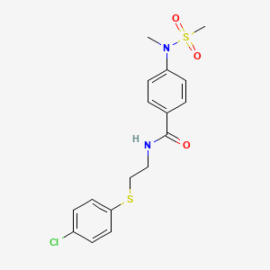 N-{2-[(4-chlorophenyl)thio]ethyl}-4-[methyl(methylsulfonyl)amino]benzamide