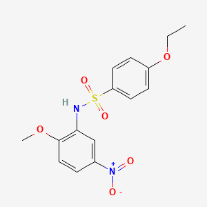 molecular formula C15H16N2O6S B4092216 4-ethoxy-N-(2-methoxy-5-nitrophenyl)benzenesulfonamide 