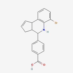 molecular formula C19H16BrNO2 B4092218 4-(6-bromo-3a,4,5,9b-tetrahydro-3H-cyclopenta[c]quinolin-4-yl)benzoic acid 