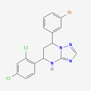 molecular formula C17H13BrCl2N4 B4092230 7-(3-bromophenyl)-5-(2,4-dichlorophenyl)-4,5,6,7-tetrahydro[1,2,4]triazolo[1,5-a]pyrimidine 