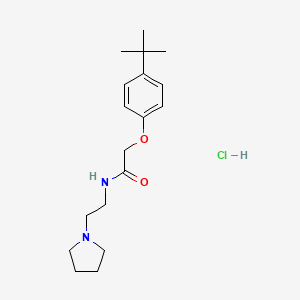 molecular formula C18H29ClN2O2 B4092267 2-(4-tert-butylphenoxy)-N-[2-(1-pyrrolidinyl)ethyl]acetamide hydrochloride 