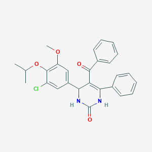 molecular formula C27H25ClN2O4 B4092269 5-benzoyl-4-(3-chloro-4-isopropoxy-5-methoxyphenyl)-6-phenyl-3,4-dihydro-2(1H)-pyrimidinone 