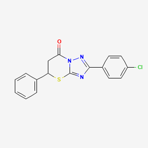 2-(4-chlorophenyl)-5-phenyl-5,6-dihydro-7H-[1,2,4]triazolo[5,1-b][1,3]thiazin-7-one