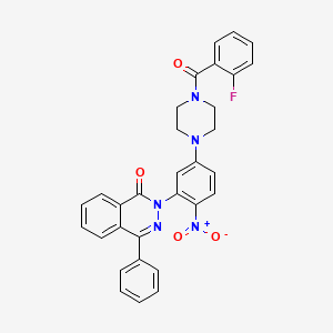 molecular formula C31H24FN5O4 B4092311 2-(5-{4-[(2-fluorophenyl)carbonyl]piperazin-1-yl}-2-nitrophenyl)-4-phenylphthalazin-1(2H)-one 