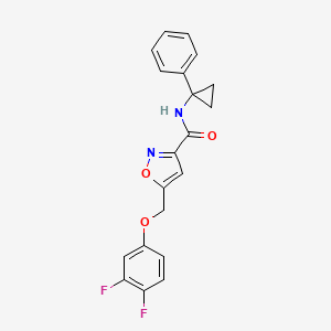 5-[(3,4-difluorophenoxy)methyl]-N-(1-phenylcyclopropyl)-3-isoxazolecarboxamide