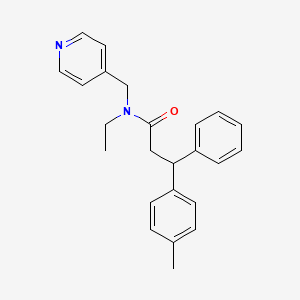 molecular formula C24H26N2O B4092336 N-ethyl-3-(4-methylphenyl)-3-phenyl-N-(pyridin-4-ylmethyl)propanamide 