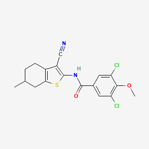 3,5-dichloro-N-(3-cyano-6-methyl-4,5,6,7-tetrahydro-1-benzothien-2-yl)-4-methoxybenzamide