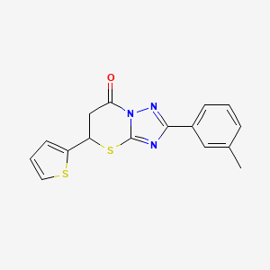 molecular formula C16H13N3OS2 B4092354 2-(3-methylphenyl)-5-(2-thienyl)-5,6-dihydro-7H-[1,2,4]triazolo[5,1-b][1,3]thiazin-7-one 