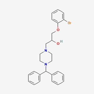 molecular formula C26H29BrN2O2 B4092369 1-(2-bromophenoxy)-3-[4-(diphenylmethyl)-1-piperazinyl]-2-propanol 