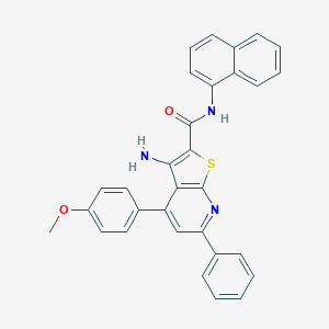 3-amino-4-(4-methoxyphenyl)-N-(1-naphthyl)-6-phenylthieno[2,3-b]pyridine-2-carboxamide