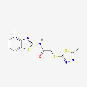 N~1~-(4-METHYL-1,3-BENZOTHIAZOL-2-YL)-2-[(5-METHYL-1,3,4-THIADIAZOL-2-YL)SULFANYL]ACETAMIDE