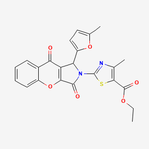 molecular formula C23H18N2O6S B4092397 ethyl 4-methyl-2-[1-(5-methylfuran-2-yl)-3,9-dioxo-1H,2H,3H,9H-chromeno[2,3-c]pyrrol-2-yl]-1,3-thiazole-5-carboxylate 