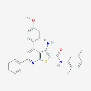 molecular formula C29H25N3O2S B409240 3-amino-N-(2,5-dimethylphenyl)-4-(4-methoxyphenyl)-6-phenylthieno[2,3-b]pyridine-2-carboxamide CAS No. 332101-41-4