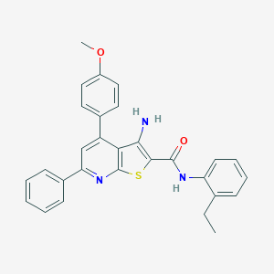3-amino-N-(2-ethylphenyl)-4-(4-methoxyphenyl)-6-phenylthieno[2,3-b]pyridine-2-carboxamide