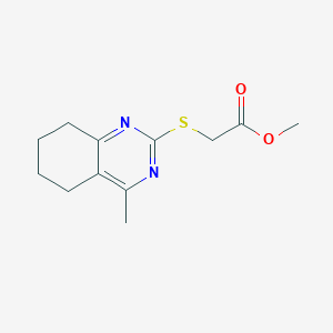 molecular formula C12H16N2O2S B4092439 [(4-甲基-5,6,7,8-四氢-2-喹唑啉基)硫代]乙酸甲酯 