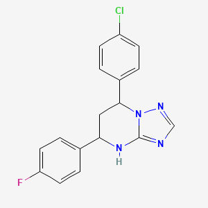 molecular formula C17H14ClFN4 B4092463 7-(4-Chlorophenyl)-5-(4-fluorophenyl)-4,5,6,7-tetrahydro-[1,2,4]triazolo[1,5-a]pyrimidine 