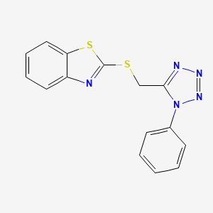 2-[(1-Phenyl-1,2,3,4-tetraazol-5-yl)methylthio]benzothiazole