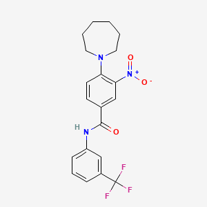 4-(azepan-1-yl)-3-nitro-N-[3-(trifluoromethyl)phenyl]benzamide