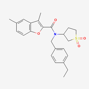 molecular formula C24H27NO4S B4092513 N-(1,1-dioxidotetrahydrothiophen-3-yl)-N-(4-ethylbenzyl)-3,5-dimethyl-1-benzofuran-2-carboxamide 