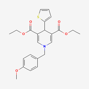 3,5-DIETHYL 1-[(4-METHOXYPHENYL)METHYL]-4-(THIOPHEN-2-YL)-1,4-DIHYDROPYRIDINE-3,5-DICARBOXYLATE