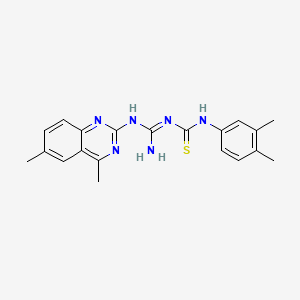 N-(3,4-dimethylphenyl)-N'-[[(4,6-dimethyl-2-quinazolinyl)amino](imino)methyl]thiourea