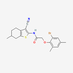 2-(2-bromo-4,6-dimethylphenoxy)-N-(3-cyano-6-methyl-4,5,6,7-tetrahydro-1-benzothiophen-2-yl)acetamide