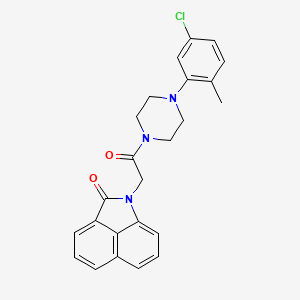 molecular formula C24H22ClN3O2 B4092562 1-{2-[4-(5-chloro-2-methylphenyl)-1-piperazinyl]-2-oxoethyl}benzo[cd]indol-2(1H)-one 