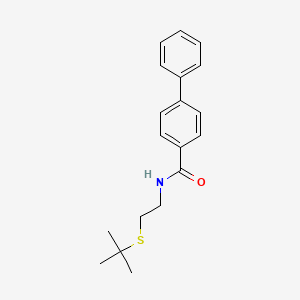 N-[2-(tert-butylsulfanyl)ethyl]biphenyl-4-carboxamide