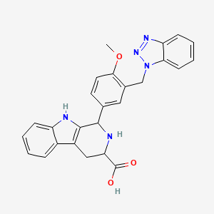 1-[3-(1H-benzotriazol-1-ylmethyl)-4-methoxyphenyl]-2,3,4,9-tetrahydro-1H-beta-carboline-3-carboxylic acid