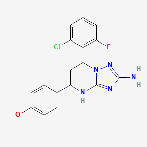 7-(2-chloro-6-fluorophenyl)-5-(4-methoxyphenyl)-4,5,6,7-tetrahydro[1,2,4]triazolo[1,5-a]pyrimidin-2-amine