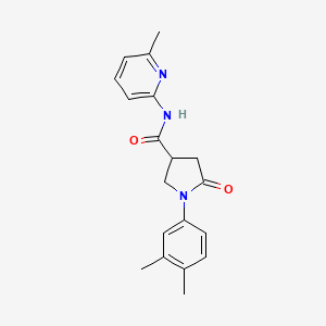 molecular formula C19H21N3O2 B4092577 1-(3,4-dimethylphenyl)-N-(6-methylpyridin-2-yl)-5-oxopyrrolidine-3-carboxamide 