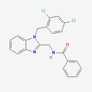 N-[[1-[(2,4-dichlorophenyl)methyl]benzimidazol-2-yl]methyl]benzamide