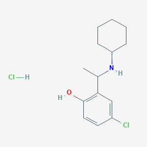 4-Chloro-2-[1-(cyclohexylamino)ethyl]phenol;hydrochloride