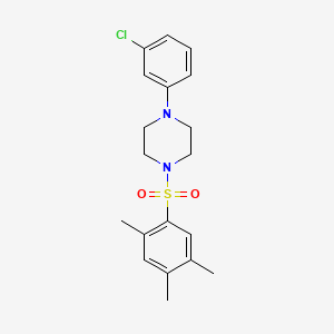 molecular formula C19H23ClN2O2S B4092593 1-(3-Chlorophenyl)-4-(2,4,5-trimethylbenzenesulfonyl)piperazine 