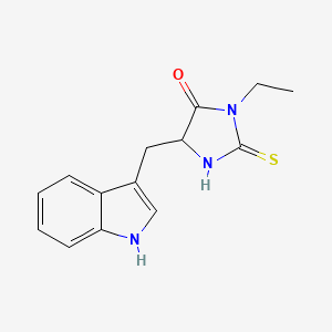 3-ETHYL-5-[(1H-INDOL-3-YL)METHYL]-2-SULFANYLIDENEIMIDAZOLIDIN-4-ONE