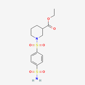 Ethyl 1-(4-sulfamoylphenyl)sulfonylpiperidine-3-carboxylate