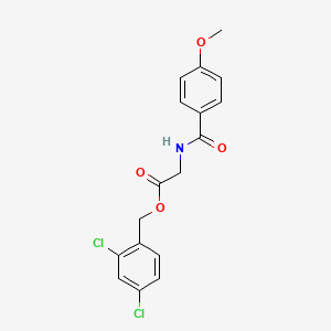 molecular formula C17H15Cl2NO4 B4092602 2,4-DICHLOROBENZYL 2-[(4-METHOXYBENZOYL)AMINO]ACETATE 