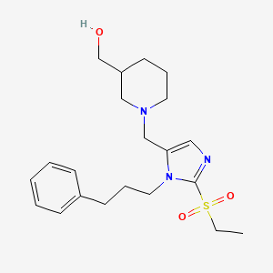 molecular formula C21H31N3O3S B4092615 (1-{[2-(ethylsulfonyl)-1-(3-phenylpropyl)-1H-imidazol-5-yl]methyl}-3-piperidinyl)methanol 