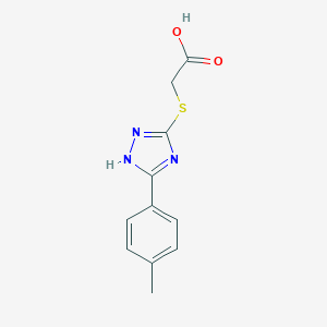 molecular formula C11H11N3O2S B409264 2-{[5-(4-methylphenyl)-4H-1,2,4-triazol-3-yl]sulfanyl}acetic acid CAS No. 132895-42-2