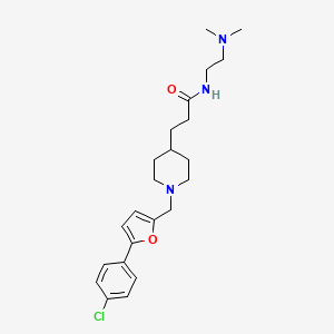 molecular formula C23H32ClN3O2 B4092658 3-(1-{[5-(4-chlorophenyl)-2-furyl]methyl}-4-piperidinyl)-N-[2-(dimethylamino)ethyl]propanamide 