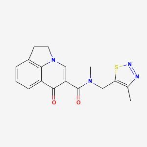 N-methyl-N-[(4-methyl-1,2,3-thiadiazol-5-yl)methyl]-6-oxo-1,2-dihydro-6H-pyrrolo[3,2,1-ij]quinoline-5-carboxamide