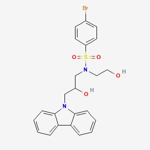 molecular formula C23H23BrN2O4S B4092693 4-bromo-N-[3-(9H-carbazol-9-yl)-2-hydroxypropyl]-N-(2-hydroxyethyl)benzenesulfonamide 