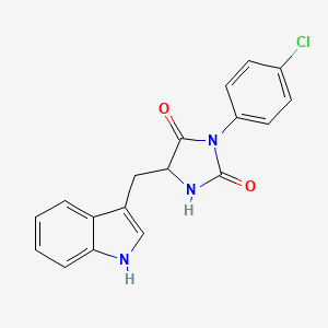 3-(4-CHLOROPHENYL)-5-(1H-INDOL-3-YLMETHYL)-1H-IMIDAZOLE-2,4(3H,5H)-DIONE