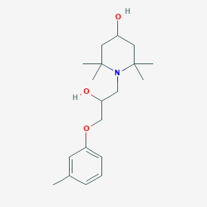 molecular formula C19H31NO3 B4092729 1-[2-hydroxy-3-(3-methylphenoxy)propyl]-2,2,6,6-tetramethyl-4-piperidinol 